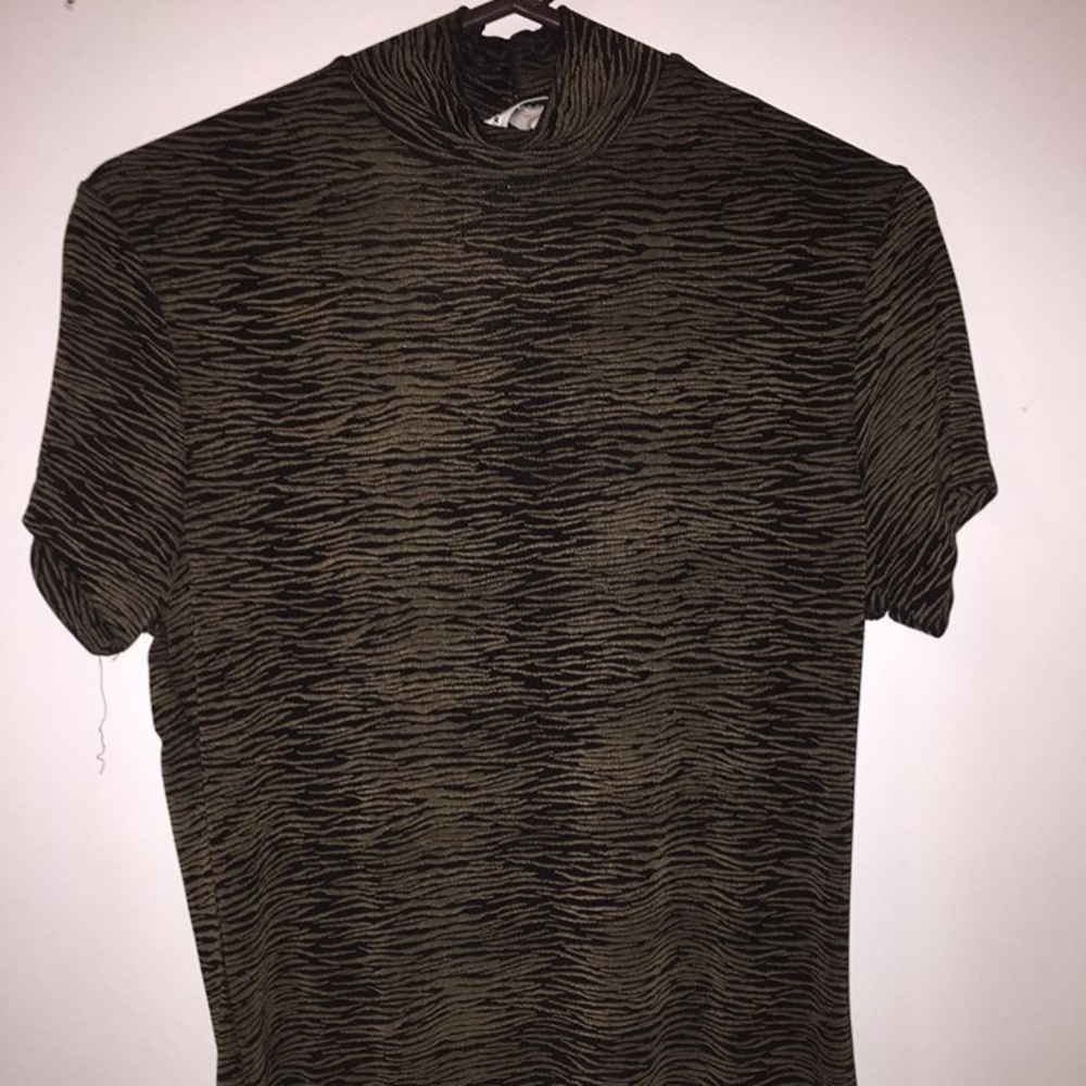 Gold Printed Turtleneck